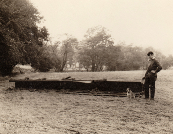 Bridge at Newby washed into field